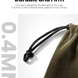 UGREEN Sac pochette de 19*12 cm pour batterie externe, écouteurs TWS, sac en flanelle pour accessoires de téléphone portable, sac de protection étanche à cordon avec compartiments pour câbles, en polyamide