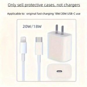 5 pièces Étui de protection pour chargeur Apple 20W, avec une tête de charge et un câble de téléphone dotés d'un nœud rose mignon en 3D. Étui de protection pour câble compatible avec 16/15/14/13