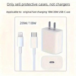5 pièces Étui de protection pour chargeur Apple 20W, avec une tête de charge et un câble de téléphone dotés d'un nœud rose mignon en 3D. Étui de protection pour câble compatible avec 16/15/14/13