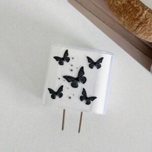 5 pièces Ensemble de chargeur design cœur rose, chargeur 20W/18W, protecteur de câble de charge, protecteur de tête de chargeur, compatible avec 11 12 13 14 15 16 17