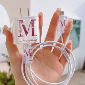 Boîtier de protection transparent étincelant en forme de cœur compatible avec le chargeur Apple, étui souple 18W, boîtier de protection pour chargeur 20W, protecteur de câble, protecteur de chargeur