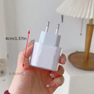 3 pièces Étui de protection de charge rapide 20W avec prise UE, de forme de cœur, compatible avec iPhone13/14/15/16, en TPU, avec port de charge rond et cache-câble, sans batterie ni composants électroniques, protecteur de câble, protecteur de chargeur
