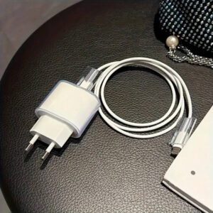 3 pièces Étui de protection de charge rapide 20W avec prise UE, de forme de cœur, compatible avec iPhone13/14/15/16, en TPU, avec port de charge rond et cache-câble, sans batterie ni composants électroniques, protecteur de câble, protecteur de chargeur