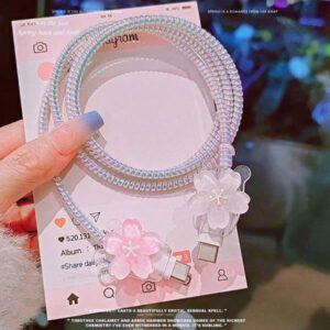 Étui de protection de chargeur minimaliste à motif floral, compatible avec la série 14/13, adaptateur de charge rapide, protecteur de chargeur 20W, cadeau idéal