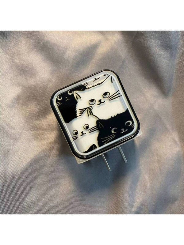 5 pièces/set Étui de protection de câble de données avec figure de ligne amusante, convient pour le chargeur 18-20W, prévient la rupture du câble. Accessoires de chargeur Nan, accessoires de téléphone – Image 12