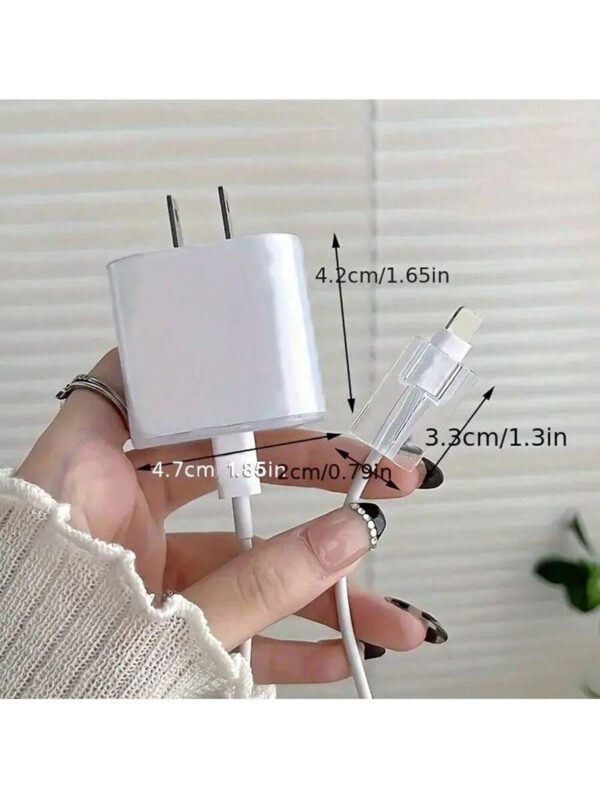 5 pièces/set Étui de protection de câble de données avec figure de ligne amusante, convient pour le chargeur 18-20W, prévient la rupture du câble. Accessoires de chargeur Nan, accessoires de téléphone – Image 13